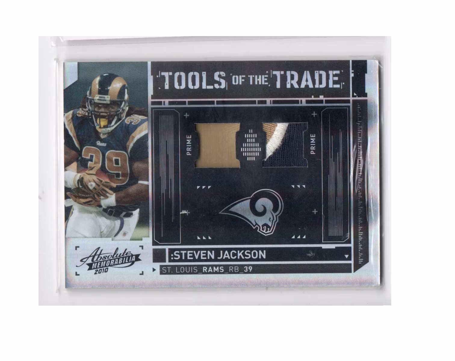 2010 Absolute Memorabilia Tools of the Trade Double Material Black Spectrum #44 Steven Jackson (150-X254-NFLRAMS)