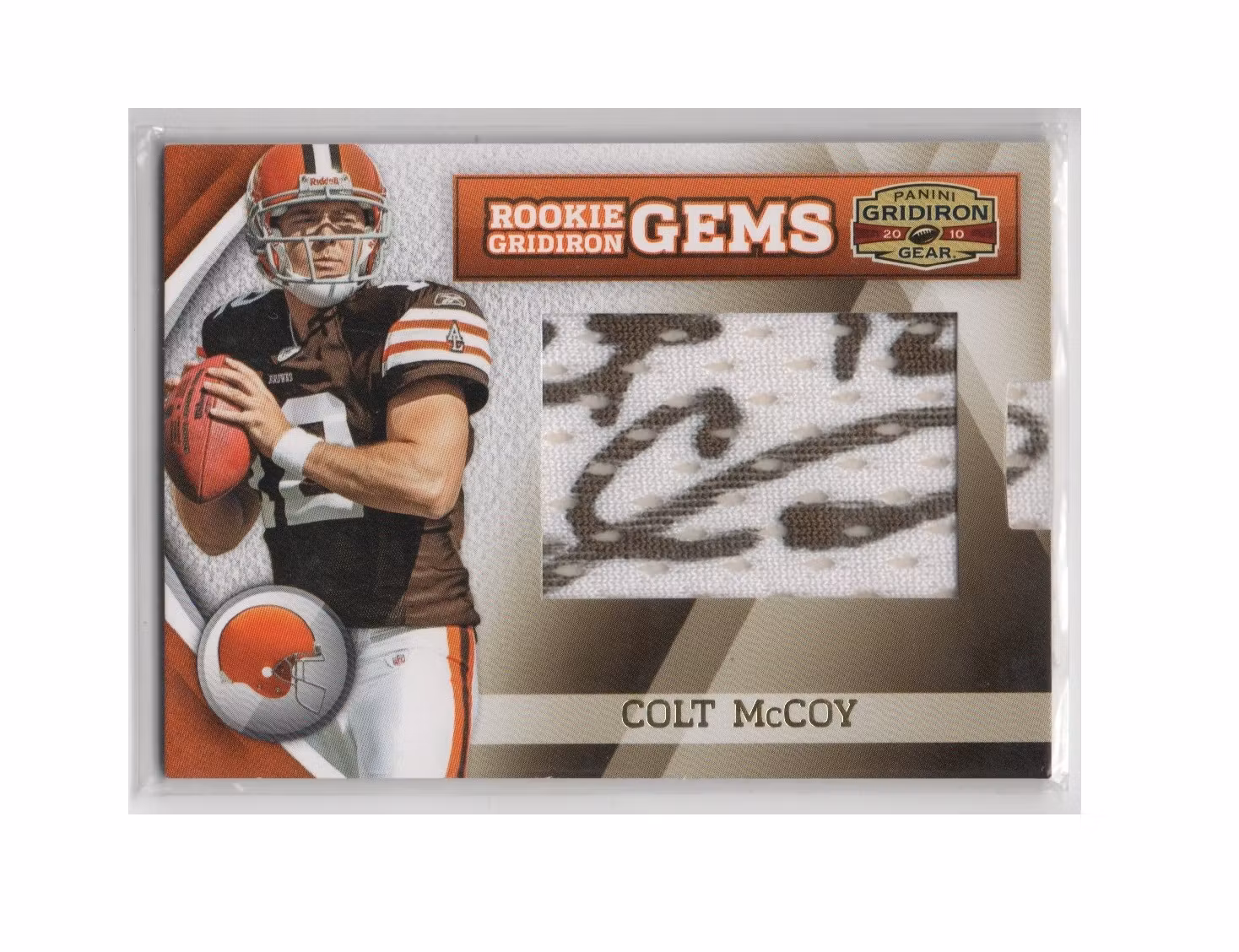 2010 Panini Gridiron Gear #275 Colt McCoy JSY AU RC (150-X63-NFLBROWNS)