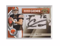 2010 Panini Gridiron Gear #275 Colt McCoy JSY AU RC (150-X63-NFLBROWNS)