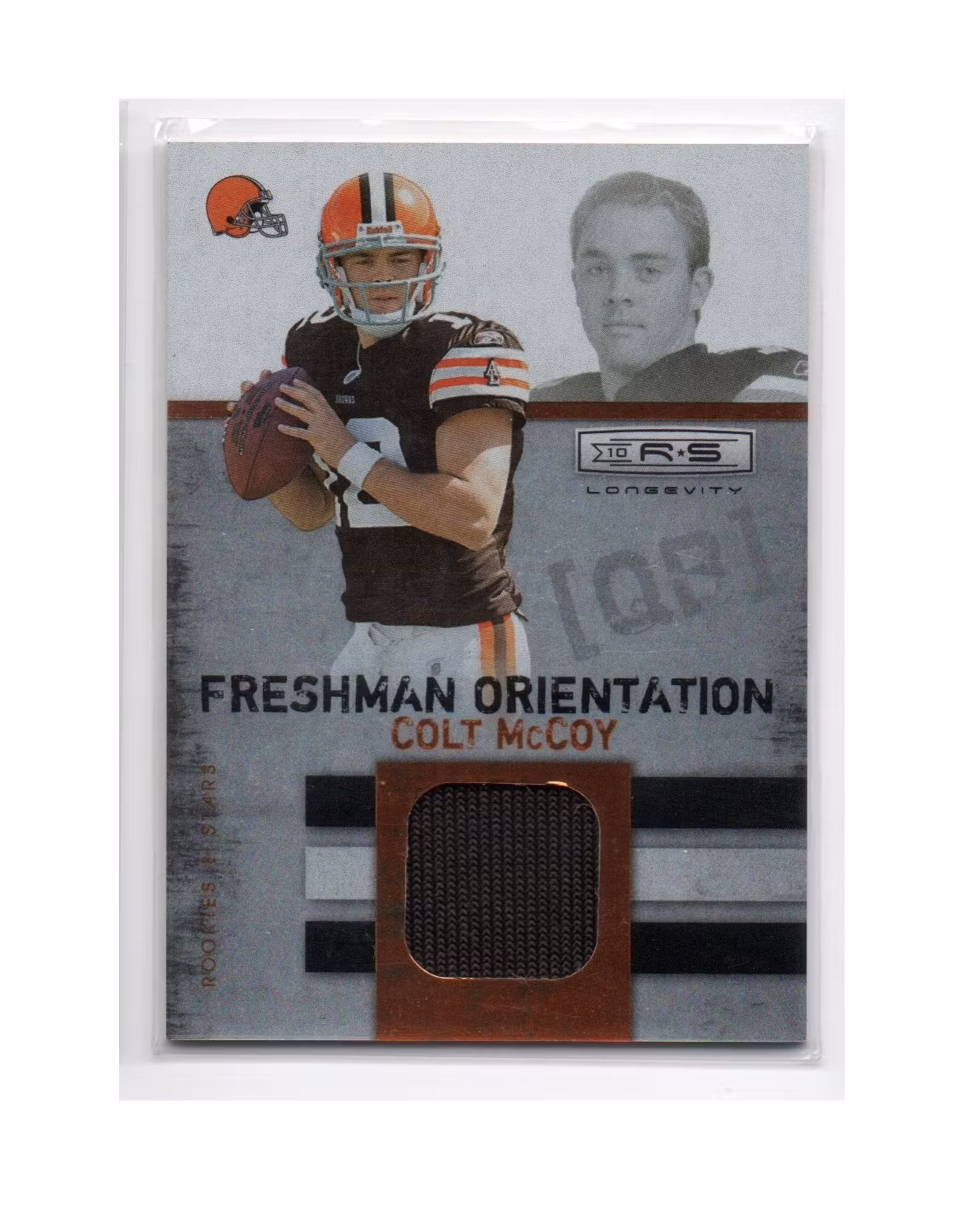 2010 Rookies and Stars Longevity Freshman Orientation Materials Jerseys #16 Colt McCoy (40-D7-NFLBROWNS)