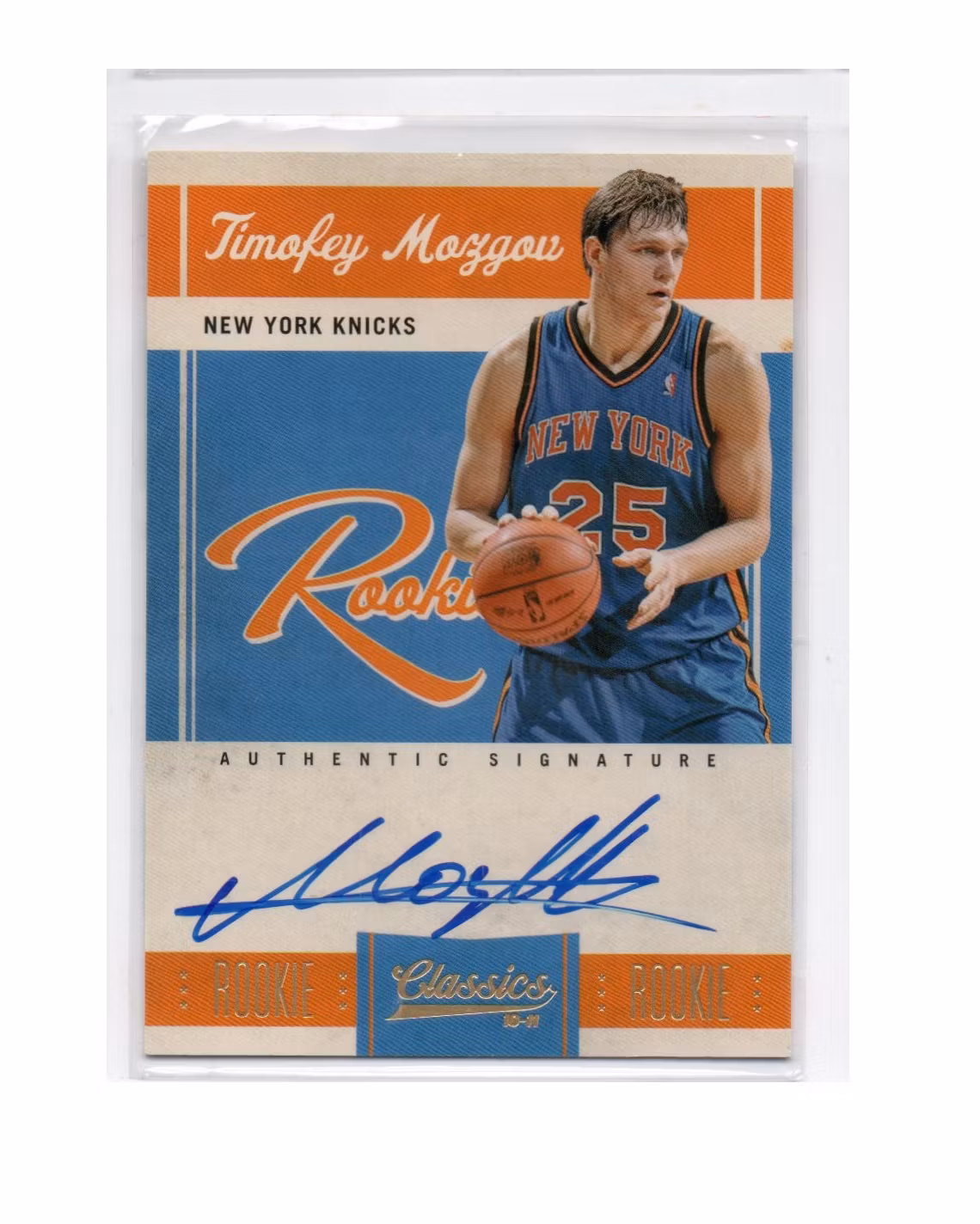 2010-11 Classics #180 Timofey Mozgov AU RC (50-X248-NBAKNICKS)