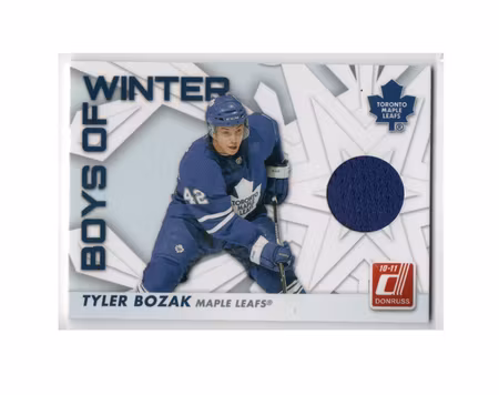 2010-11 Donruss Boys of Winter Threads #6 Tyler Bozak (30-X157-MAPLE LEAFS)
