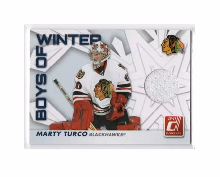 2010-11 Donruss Boys of Winter Threads #27 Marty Turco (30-X157-BLACKHAWKS)