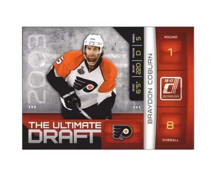 2010-11 Donruss The Ultimate Draft #7 Braydon Coburn (10-X189-FLYERS)