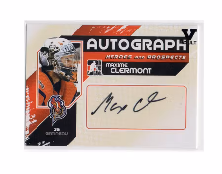 2010-11 ITG Heroes and Prospects Autographs #AMCL Maxime Clermont (30-X184-OTHERS)