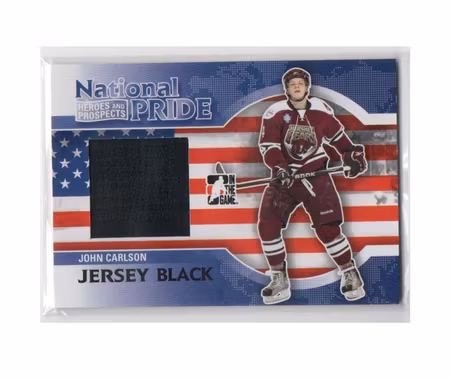 2010-11 ITG Heroes and Prospects National Pride Jerseys Black #NATP05 John Carlson (100-X146-CAPITALS)