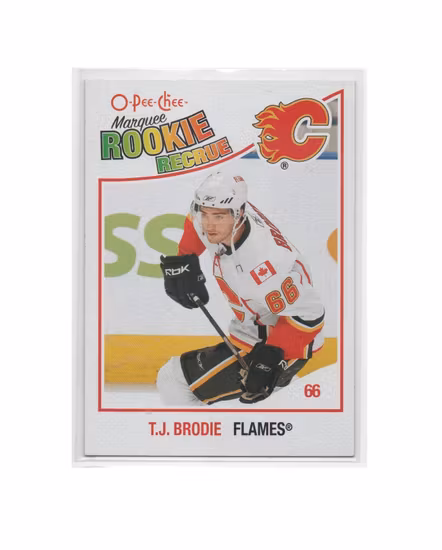 2010-11 O-Pee-Chee #540 T.J. Brodie RC (10-X236-RC-FLAMES)