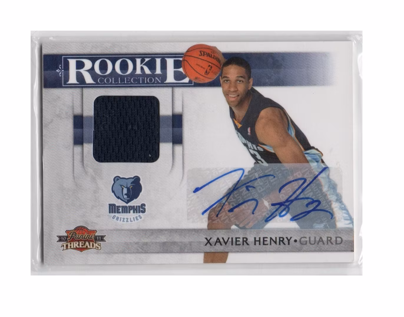2010-11 Panini Threads Rookie Collection Materials Signatures #12 Xavier Henry (50-X26-NBAGRIZZLIES)