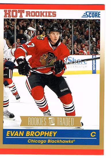 2010-11 Score Gold #652 Evan Brophey (10-X35-BLACKHAWKS)