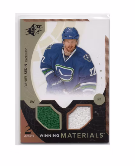 2010-11 SPx Winning Materials #WMDS Daniel Sedin (40-X268-CANUCKS)