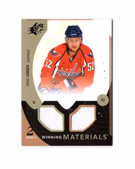 2010-11 SPx Winning Materials #WMGR Mike Green (40-X81-CAPITALS)