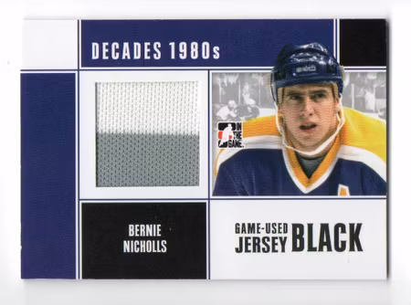 2010-11 ITG Decades 1980s Game Used Jerseys Black #M04 Bernie Nicholls (40-X327-NHLKINGS)