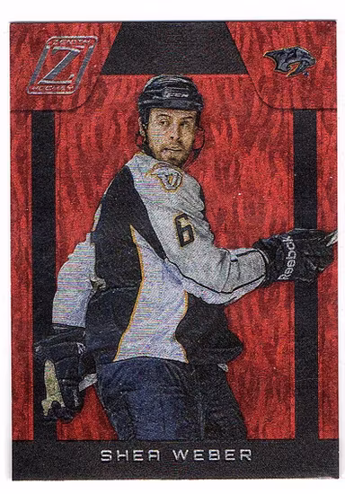 2010-11 Zenith Red Hot #75 Shea Weber (10-X48-PREDATORS)