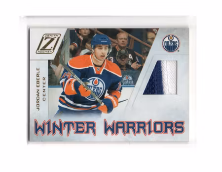 2010-11 Zenith Winter Warriors Materials Prime #JE Jordan Eberle (50-X266-OILERS)