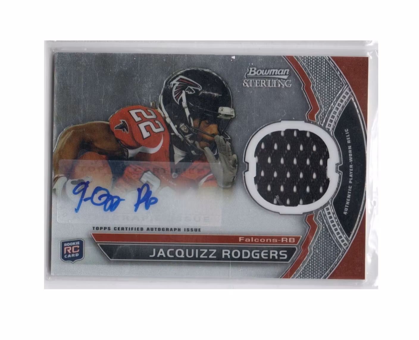 2011 Bowman Sterling #BSARJR Jacquizz Rodgers JSY AU (40-X251-NFLFALCONS)