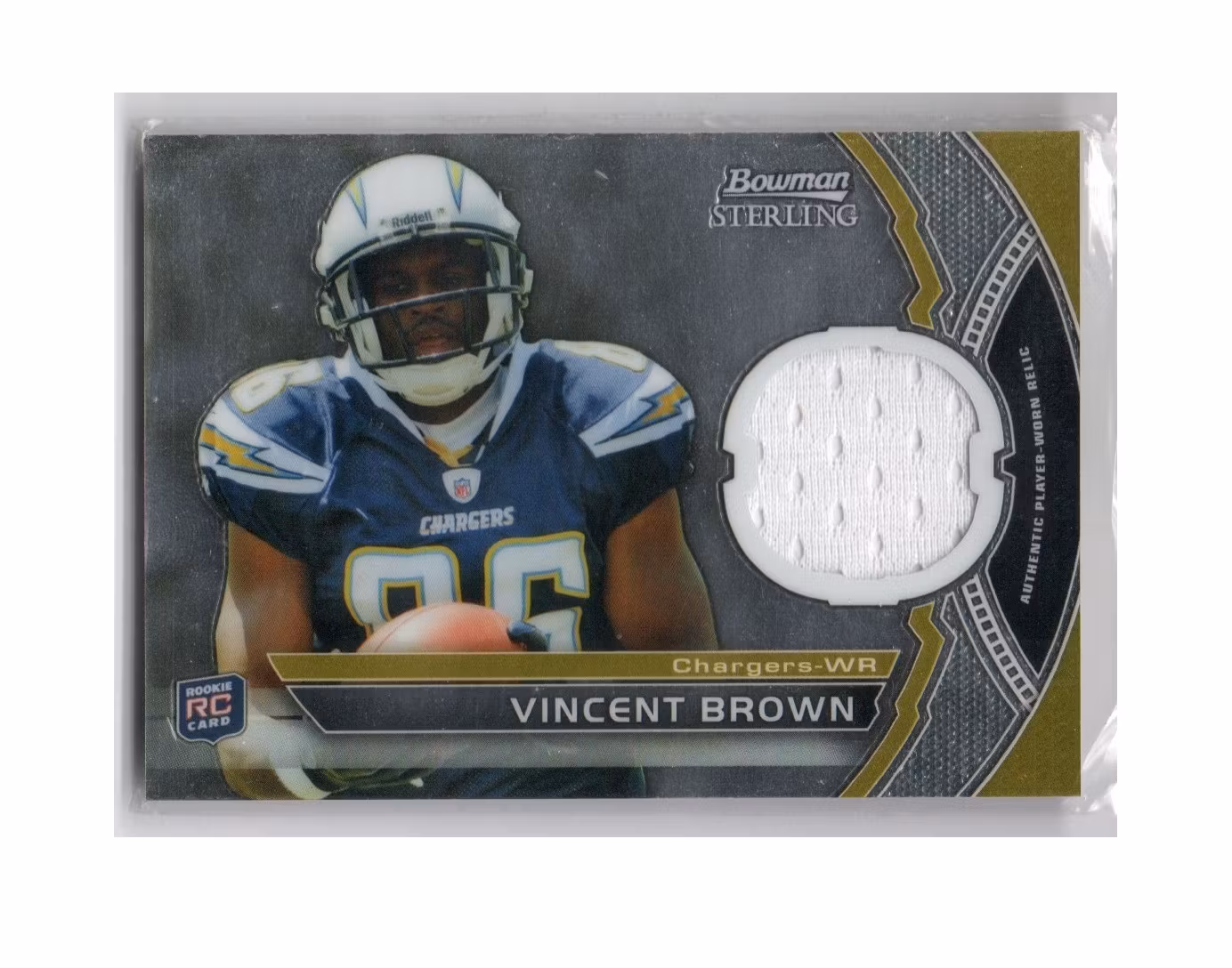 2011 Bowman Sterling #BSRVB Vincent Brown JSY RC (30-X246-NFLCHARGERS)