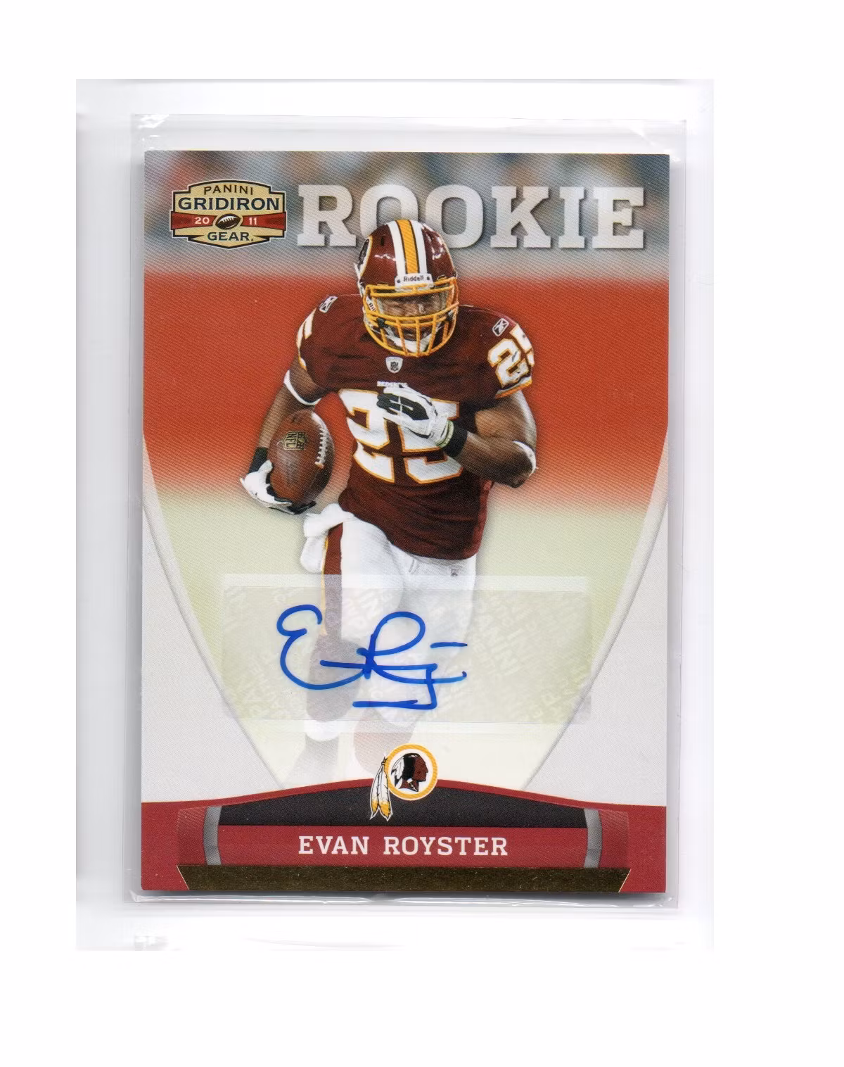 2011 Panini Gridiron Gear Autographs Gold #171 Evan Royster (30-X252-NFLREDSKINS)