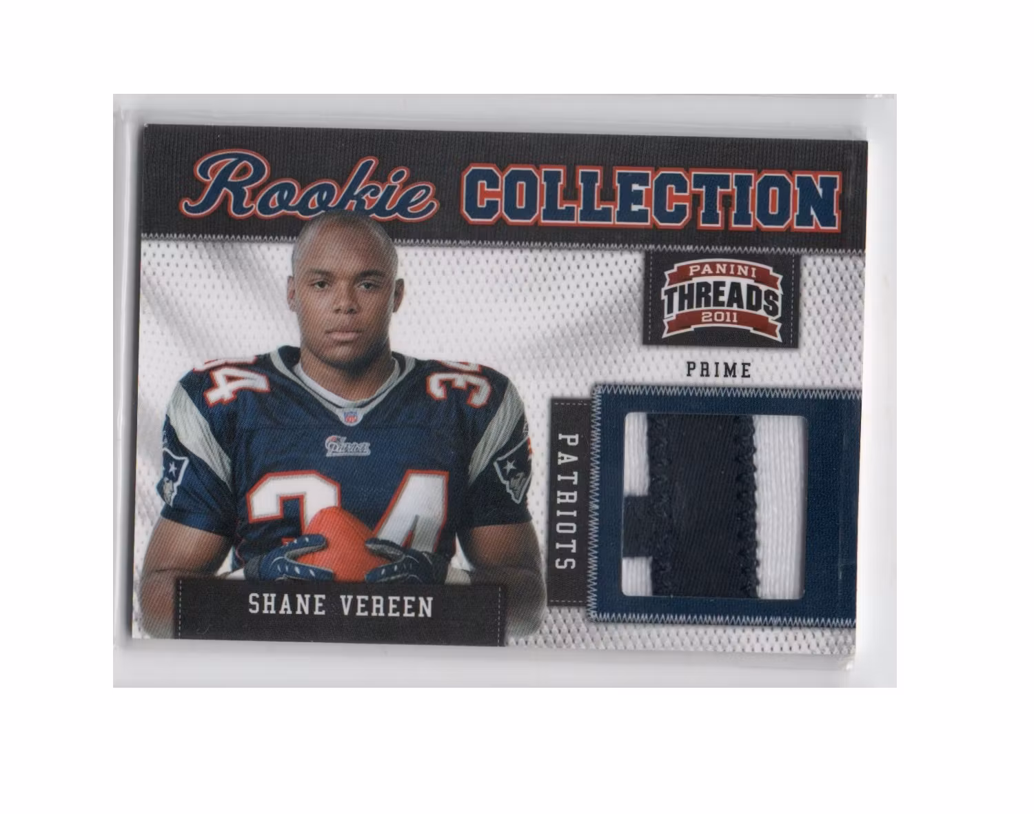2011 Panini Threads Rookie Collection Materials Prime #29 Shane Vereen (40-X261-NFLPATRIOTS)