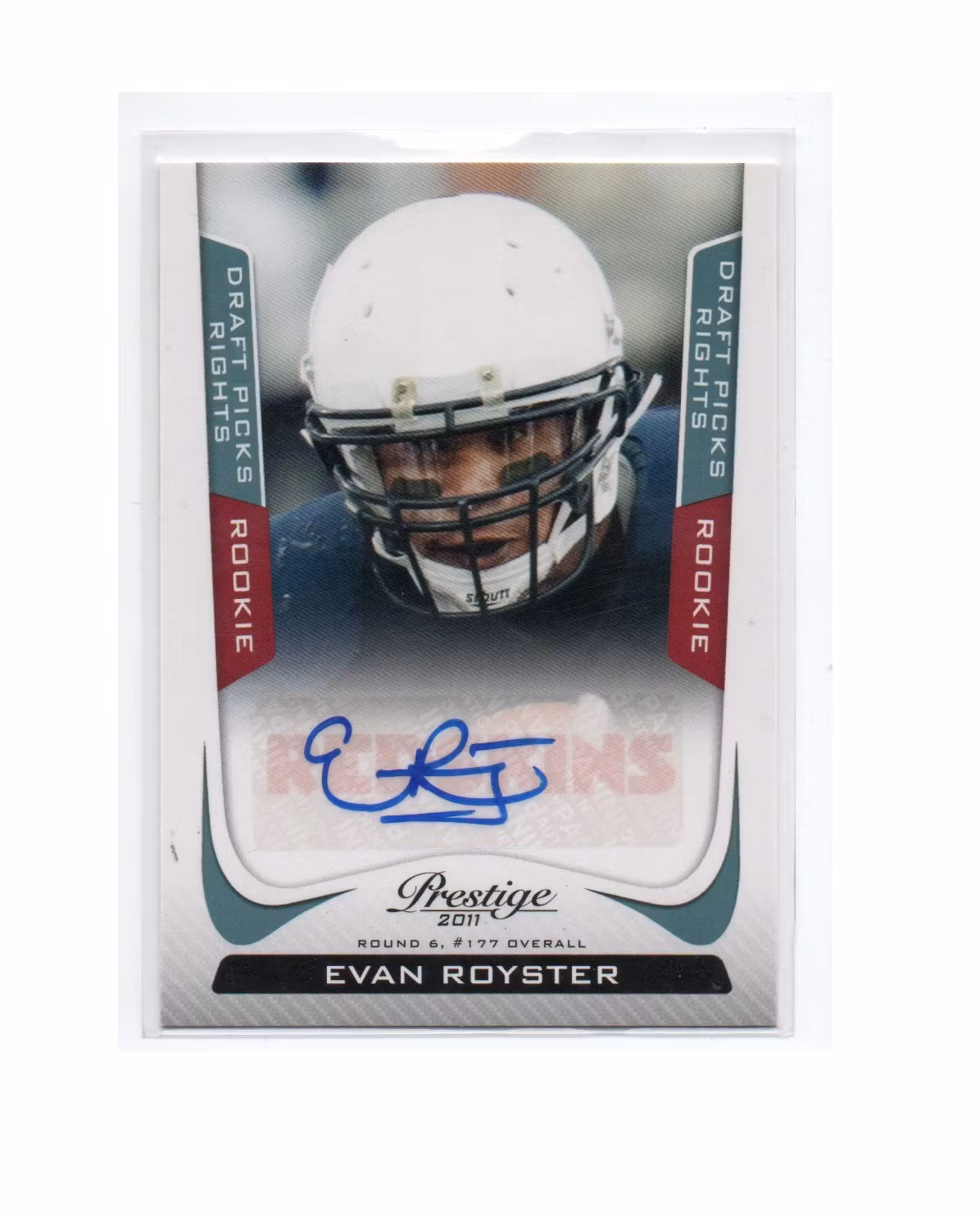 2011 Prestige Draft Picks Rights Autographs #240 Evan Royster (30-X255-NFLREDSKINS)