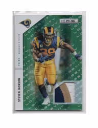 2011 Rookies and Stars Materials Emerald Prime Longevity #136 Steven Jackson (50-X208-NFLRAMS)