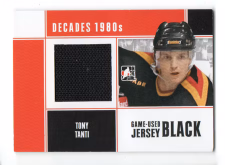 2010-11 ITG Decades 1980s Game Used Jerseys Black #M08 Tony Tanti (30-X336-CANUCKS)