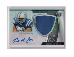 2011 Topps Platinum Rookie Patch Autographs #91 Delone Carter (50-X73-NFLCOLTS)