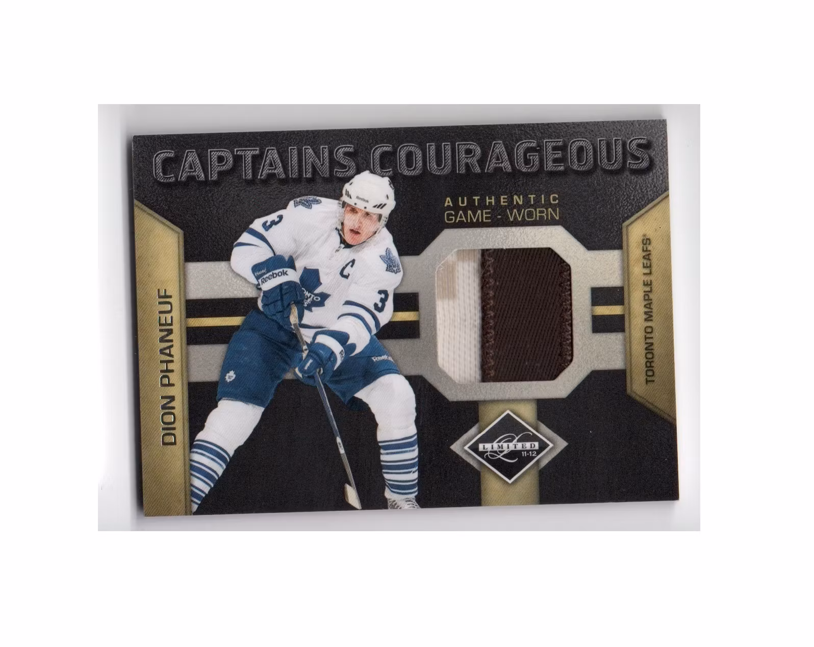 2011-12 Limited Captains Courageous #12 Dion Phaneuf (200-X144-SERIAL-GAMEUSED-MAPLE LEAFS)