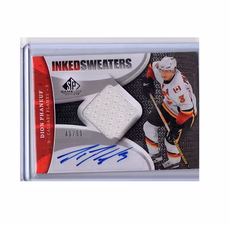 2009-10 SP Game Used Inked Sweaters #ISDP Dion Phaneuf (100-X99-FLAMES)