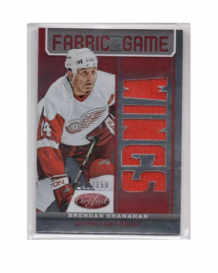 2012-13 Certified Fabric of the Game Mirror Red Jersey Team Die Cut #FOGBS2 Brendan Shanahan (40-X185-RED WINGS)