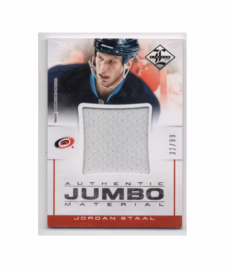 2012-13 Limited Jumbo Materials #JJJS Jordan Staal (40-X101-HURRICANES)