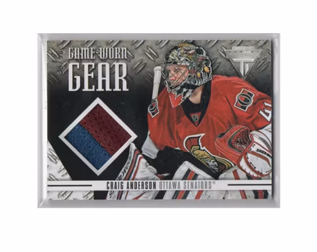 2012-13 Panini Titanium Game Worn Gear Prime #GGCA2 Craig Anderson (50-X228-SERIAL-GAMEUSED-SENATORS)