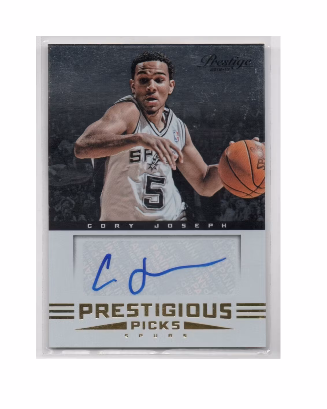 2012-13 Prestige Prestigious Picks Signatures #26 Cory Joseph (50-X246-NBASPURS)