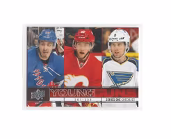2012-13 Upper Deck #250 Chris Kreider YG CL Jaden Schwartz Sven Baertschi (25-294x8-RANGERS+FLAMES)