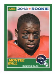 2013 Score #410 Montee Ball RC (10-X296-NFLBRONCOS)