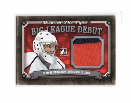 2013-14 Between the Pipes Big League Debut Jerseys Silver #BLD10 Semyon Varlamov (50-170x2-CAPITALS)