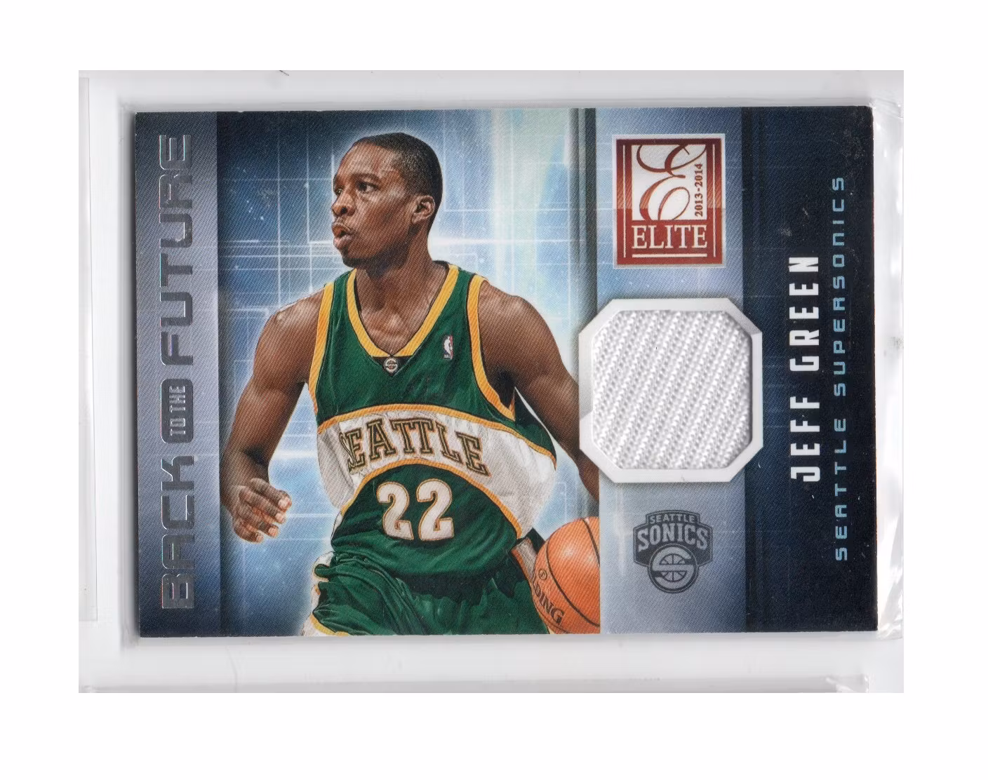 2013-14 Elite Back to the Future Materials #24 Jeff Green (40-171x3-NBASUPERSONICS)