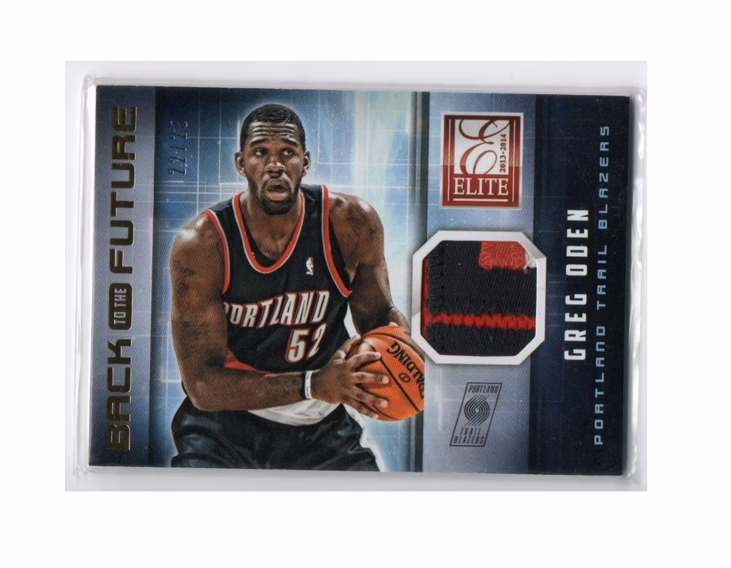 2013-14 Elite Back to the Future Materials Prime #3 Greg Oden (60-X245-NBATRAILBLAZERS)