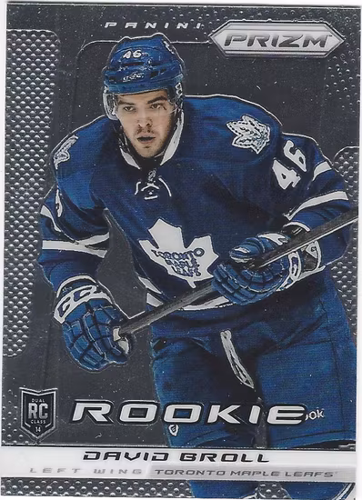 2013-14 Panini Prizm #391 David Broll RC (10-X96-MAPLE LEAFS)