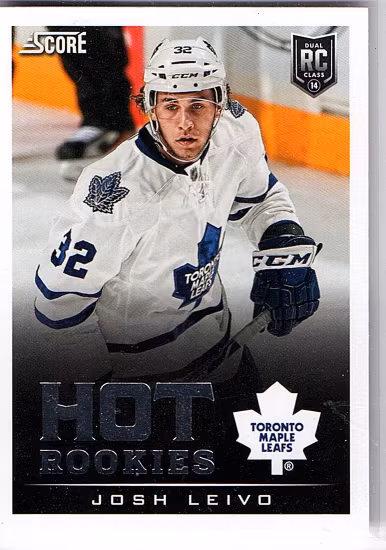 2013-14 Score #717 Josh Leivo HR RC (10-X34-MAPLE LEAFS)