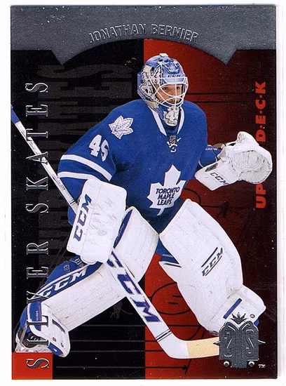 2013-14 SP Authentic 1993-94 SP Retro Silver Skates #R10 Jonathan Bernier (10-X12-MAPLE LEAFS)