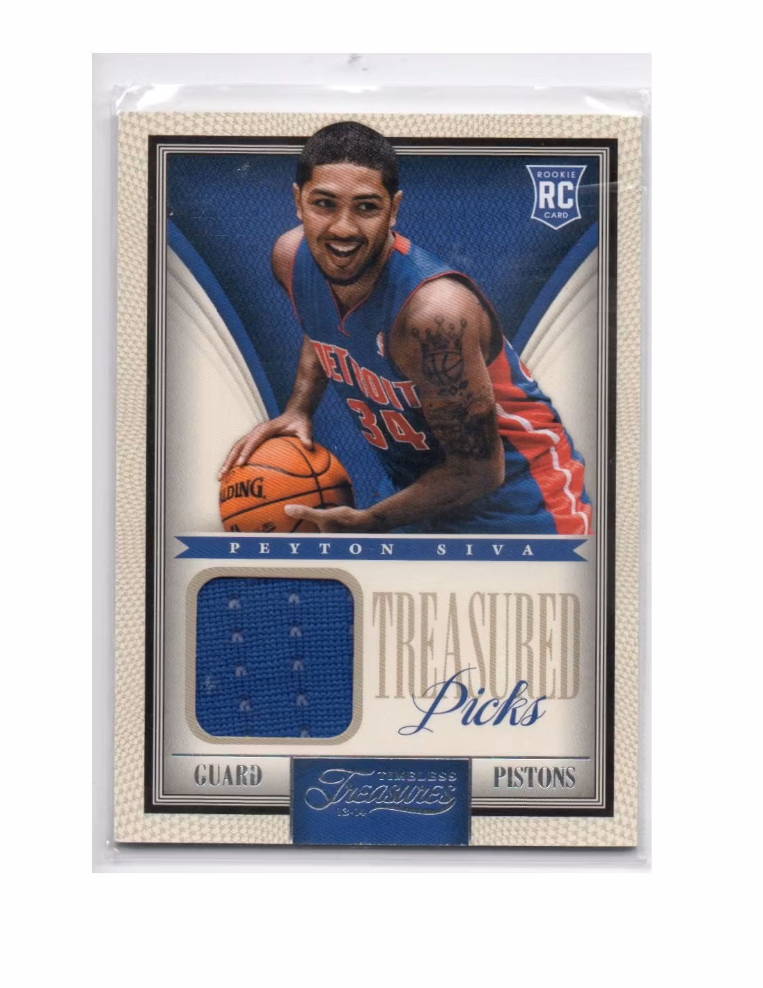 2013-14 Timeless Treasures Treasured Picks Jerseys #2 Peyton Siva (30-X246-NBAPISTONS)