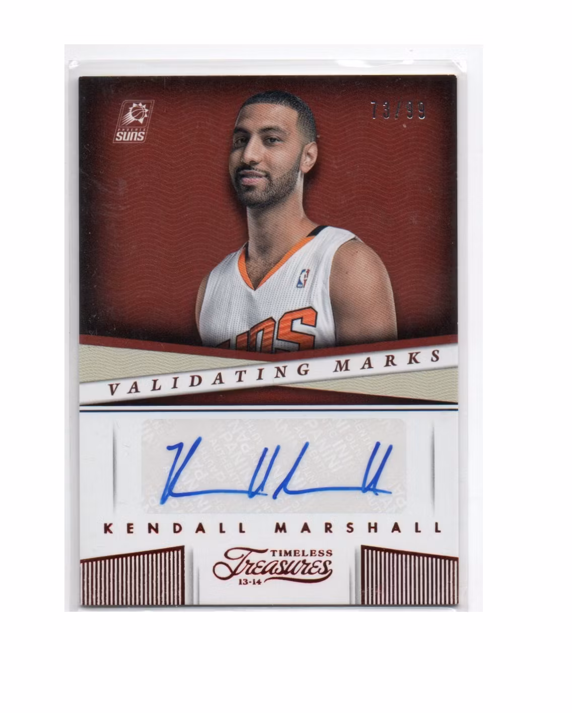 2013-14 Timeless Treasures Validating Marks Ruby #1 Kendall Marshall (30-X253-NBASUNS)