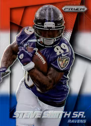 2014 Panini Prizm Prizms Red White and Blue #1 Steve Smith (25-X311-NFLRAVENS)