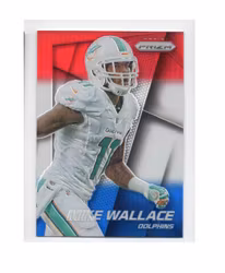 2014 Panini Prizm Prizms Red White and Blue #107 Mike Wallace (20-X263-NFLDOLPHINS)