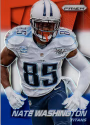 2014 Panini Prizm Prizms Red White and Blue #131 Nate Washington (20-X313-NFLTITANS)