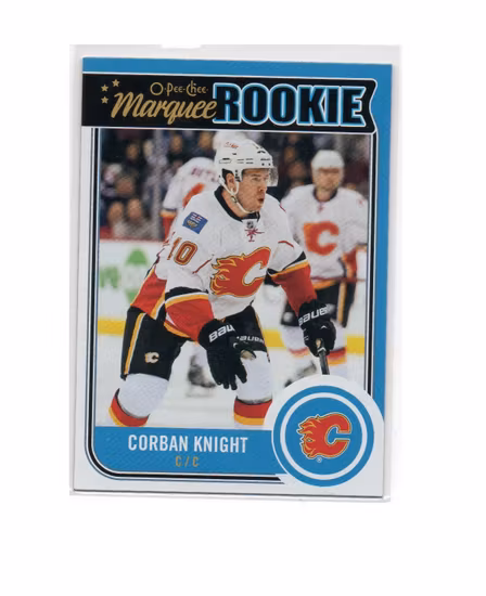 2014-15 O-Pee-Chee #525 Corban Knight RC (10-X236-RC-FLAMES)