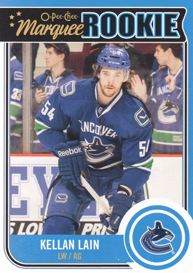 2014-15 O-Pee-Chee #535 Kellan Lain RC (10-15x9-CANUCKS)