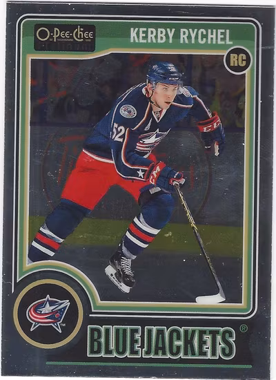 2014-15 O-Pee-Chee Platinum #179 Kerby Rychel RC (10-X85-BLUEJACKETS)