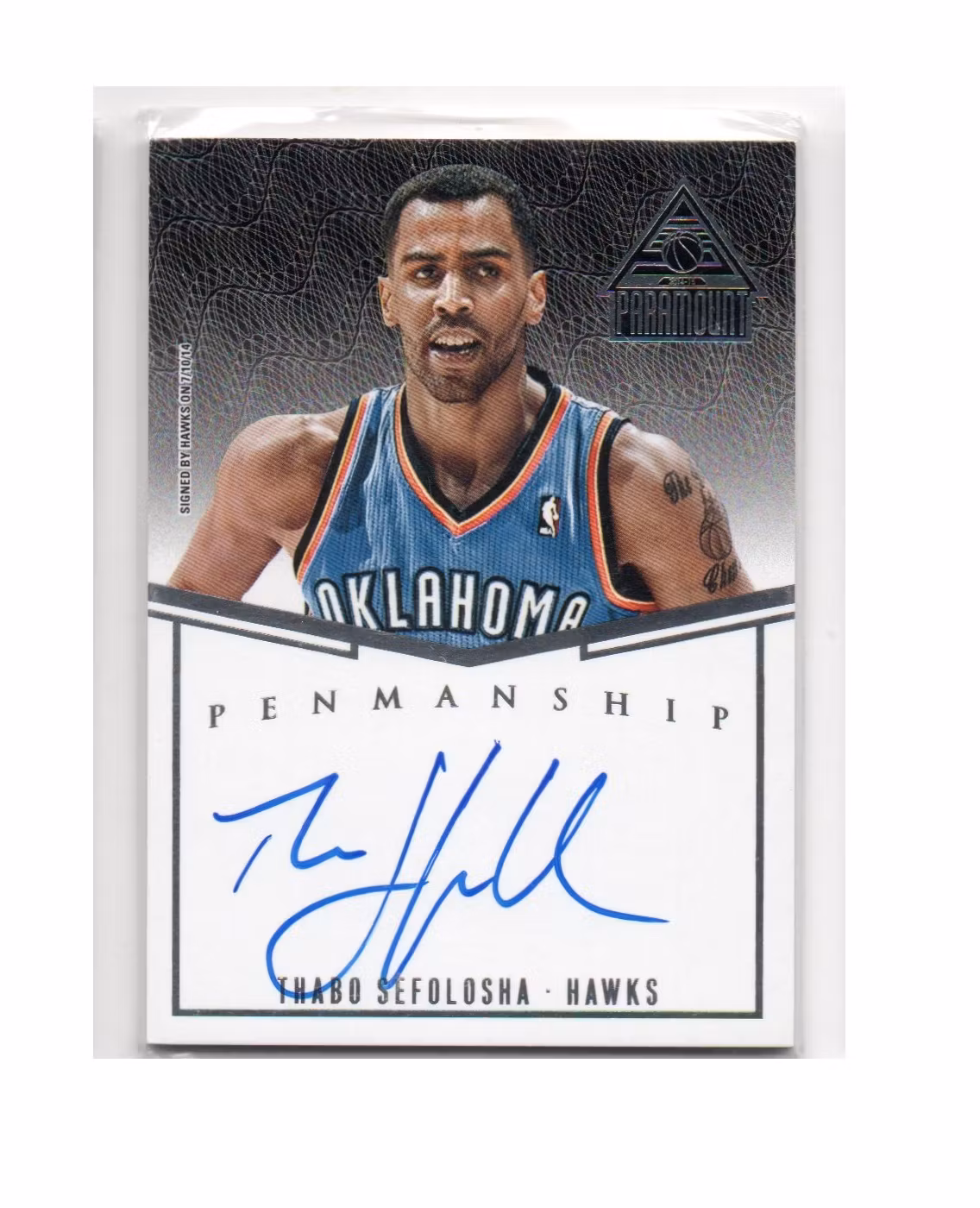 2014-15 Paramount Penmanship Autographs #39 Thabo Sefolosha (30-X248-NBAHAWKS)