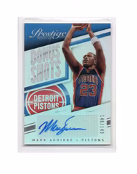 2014-15 Prestige Premium Bonus Shots Autographs #89 Mark Aguirre (50-X248-NBAPISTONS)